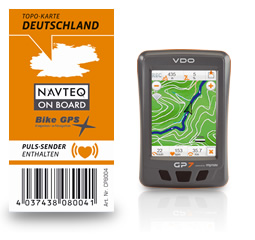 Lieferumfang VDO GP7 Bike Computer mit GPS, Pulssender und Geschwindigkeitssender